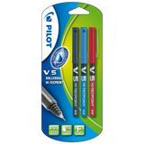 Pilot V5 Liquid Ink Rollerball Tip Pack of 3 Black